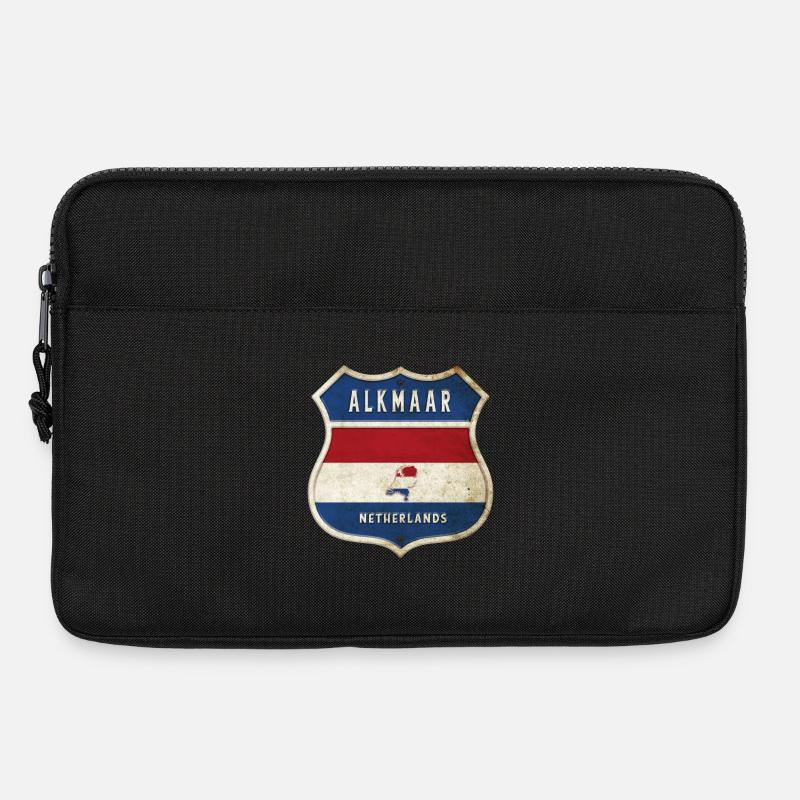 Alkmaar Niederlande Flaggen Wappen Design - Laptoptasche 13" - Schwarz