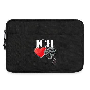 Herz Statement Ich Liebe Movies Film Schauen Kino - Laptoptasche 13" - Schwarz - Vorne