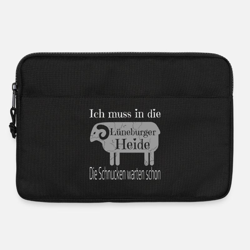 Lüneburger Heide Silhouette T-Shirt - Laptoptasche 13" - Schwarz