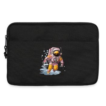 Pink Spacewalker im Gelb-Orangenanzug - Laptoptasche 13" - Schwarz - Vorne