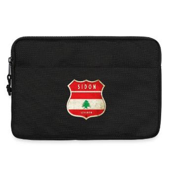Sidon Libanon Wappen Flaggen Design - Laptoptasche 13" - Schwarz - Vorne