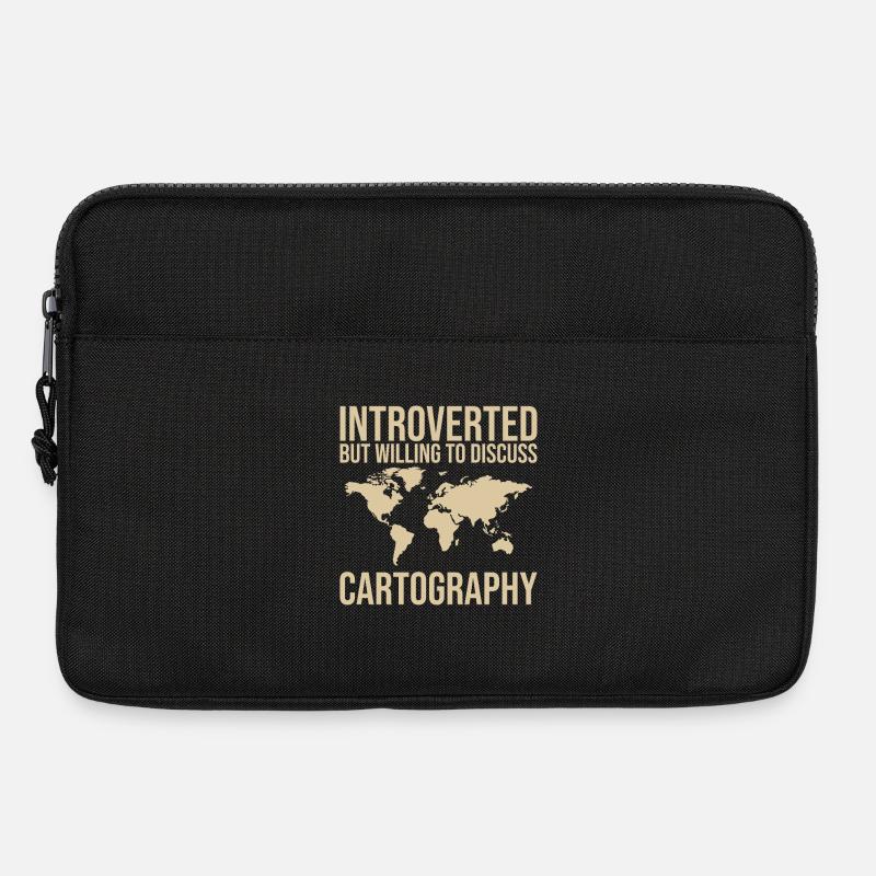 Kartografie Design - Laptoptasche 13" - Schwarz