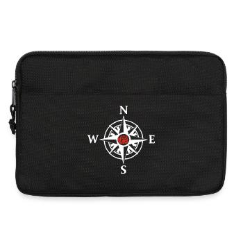 Nature et rose des vents (blanc) - Sacoche pour ordinateur portable 13 pouces - noir - Devant