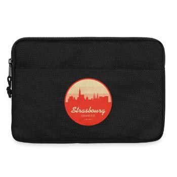 Strasbourg Skyline Vintage Circle - Laptoptasche 13" - Schwarz - Vorne