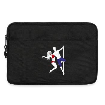Duo de pole dance Tenue rouge bleu - Sacoche pour ordinateur portable 13 pouces - noir - Devant