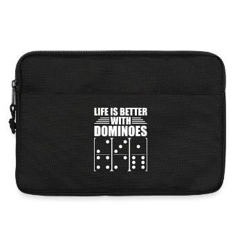 Conception de jeux Domino - Sacoche pour ordinateur portable 13 pouces - noir - Devant
