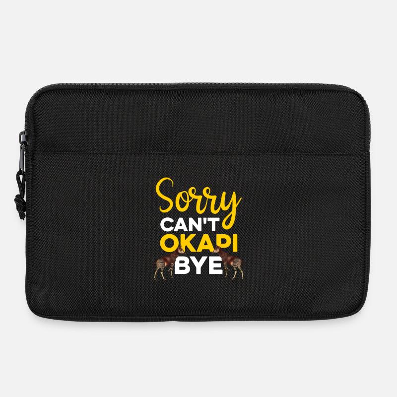 Okapi Highlights im Zoo - Laptoptasche 13" - Schwarz