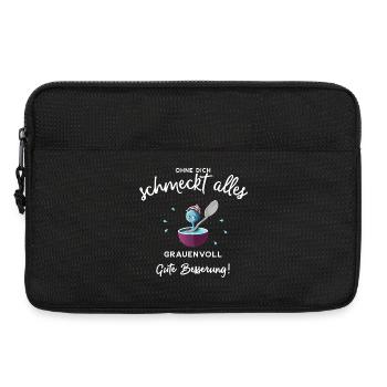 Gute Besserung ! Ohne dich schmeckts grauenvoll - Laptoptasche 13" - Schwarz - Vorne