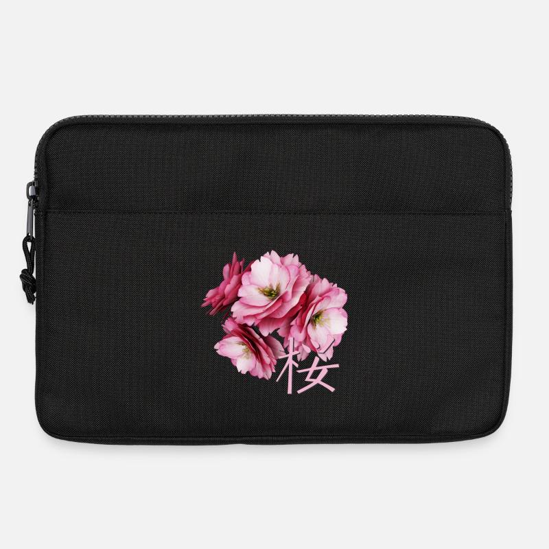 Cherry Blossom - Laptoptasche 13" - Schwarz