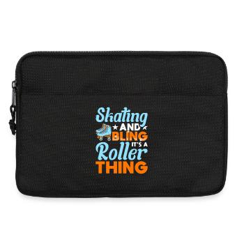 Rollschuh Design - Laptoptasche 13" - Schwarz - Vorne