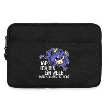 Anime Statement Mädchen Manga Zeichentrick Comic - Laptoptasche 13" - Schwarz - Vorne