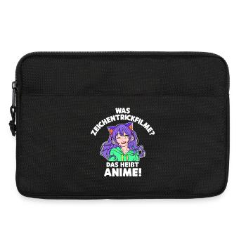 Anime Zeichentrick Comic Japan Mangastyle Manga - Laptoptasche 13" - Schwarz - Vorne