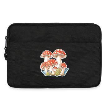 Toadstools, mushrooms - Laptop bag 13" - black - Front