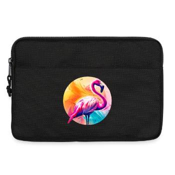 Pink flamingo - Laptop bag 13" - black - Front