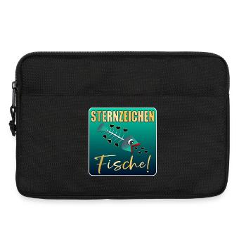 Sternzeichen Fische Geburtstag lustig - Laptoptasche 13" - Schwarz - Vorne