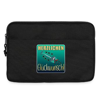 HERZLICHEN GLÜCKWUNSCH FISCHE ANGELN - Laptoptasche 13" - Schwarz - Vorne