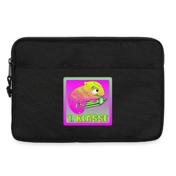 PINKE AMPHIBIE CHAMÄLEON GECKO 1. KLASSE - Laptoptasche 13" - Schwarz - Vorne