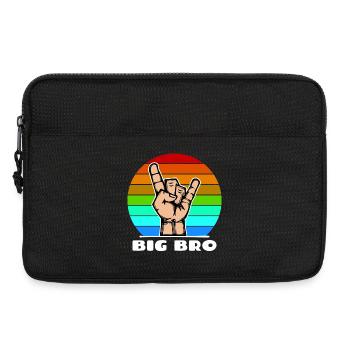 Großer Bruder Bruderherz Cooler Spruch Bro - Laptoptasche 13" - Schwarz - Vorne