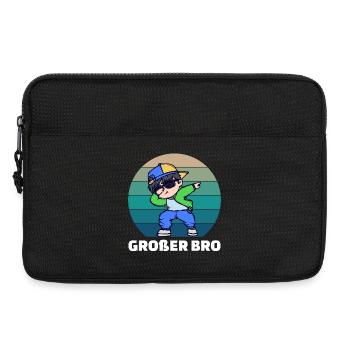 Cooler Spruch Bro Bruderherz Stolzer Großer Bruder - Laptoptasche 13" - Schwarz - Vorne