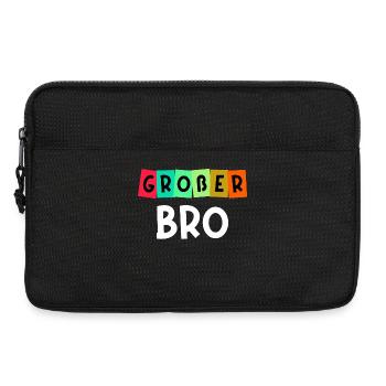 Geschwister Großer Bruder Spruch Bruderherz - Laptoptasche 13" - Schwarz - Vorne