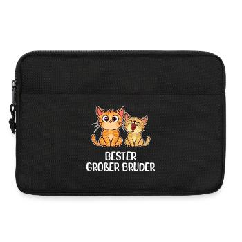 Sibling Love Bro Cat Statement Big Brother - Laptop bag 13" - black - Front