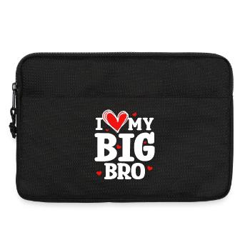 Big Brother Sibling Love Heart Statement - Laptop bag 13" - black - Front
