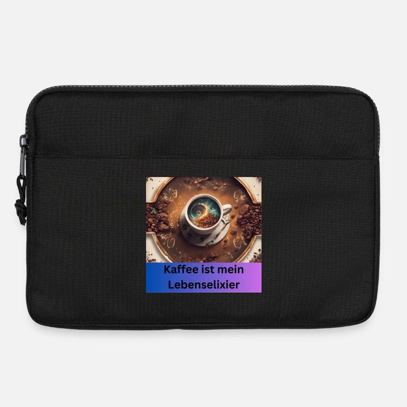 Kaffee ist mein Lebenselixier - Laptoptasche 13" - Schwarz