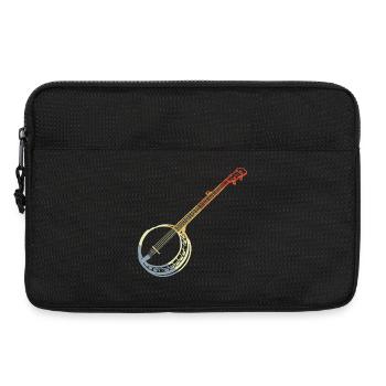 Vintage Banjo Sketch - Laptop bag 13" - black - Front