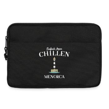Meer Chillen, Menorca, Balearen - Laptoptasche 13" - Schwarz - Vorne