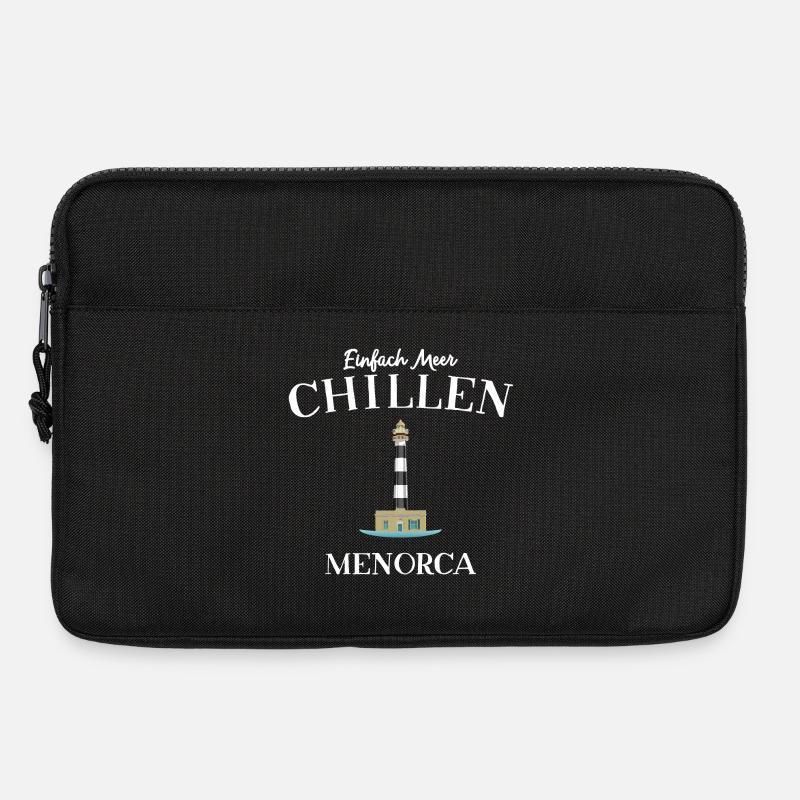 Meer Chillen, Menorca, Balearen - Laptoptasche 13" - Schwarz