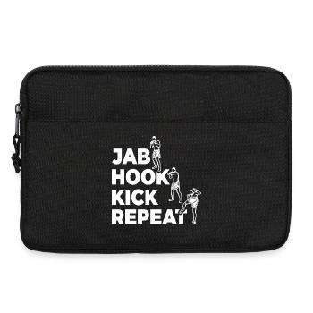 Jab Hook Kick Repeat - Laptop bag 13" - black - Front