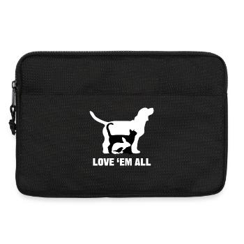 Animaux de compagnie Déclaration Bunny Dog Cat Animal en peluche - Sacoche pour ordinateur portable 13 pouces - noir - Devant