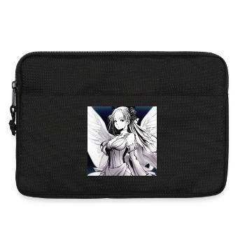 Engelfigur im Noir-Kontrast - Laptoptasche 13" - Schwarz - Vorne