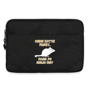 Haustiere Ratte Statement Schoßtier Tiere Heimtier - Laptoptasche 13" - Schwarz - Vorne