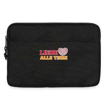 Heimtier Ich Liebe Tiere Statement Herz Haustiere - Laptoptasche 13" - Schwarz - Vorne