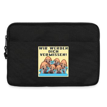 ABSCHIED TEAM - AFFEN GRUPPE - KOLLEGEN FREUNDE - Laptoptasche 13" - Schwarz - Vorne