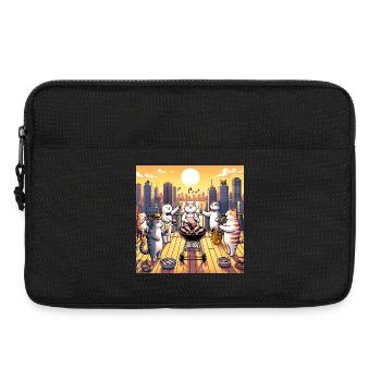 Cat Barbecue - Laptop bag 13" - black - Front