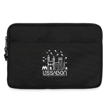 Lissabon Skyline Linie Kunst - Laptoptasche 13" - Schwarz - Vorne