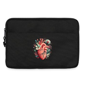 Coeur Bloom Botanique - Sacoche pour ordinateur portable 13 pouces - noir - Devant