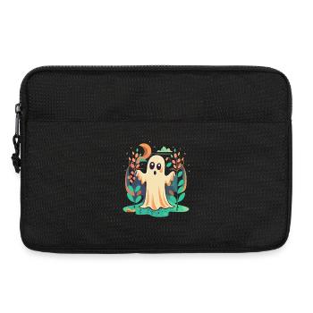 Fantôme d’Halloween - Sacoche pour ordinateur portable 13 pouces - noir - Devant