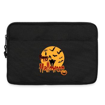 Happy Halloween Full Moon Cat - Laptop bag 13" - black - Front