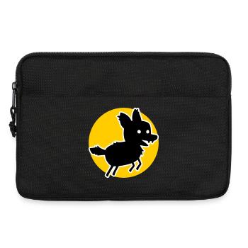 Wolf – Wild Nature Motif & Animal Welfare Statement - Laptop bag 13" - black - Front
