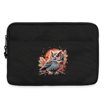 hibou_ niedliche Eule - Laptoptasche 13" - Schwarz - Vorne