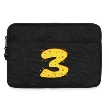 NUMBER 3 years old - Three-year-old CHEESE - Laptop bag 13" - black - Front