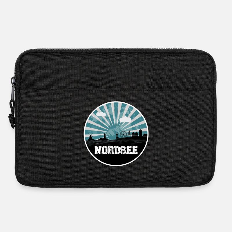 Nordsee Blue Hour Skyline - Laptoptasche 13" - Schwarz