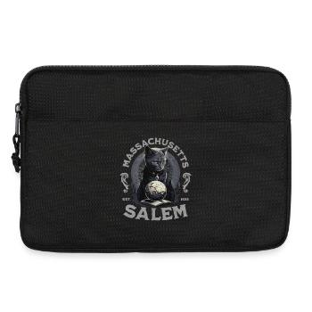 Salem Massachusetts Wizard Cat - Laptop bag 13" - black - Front