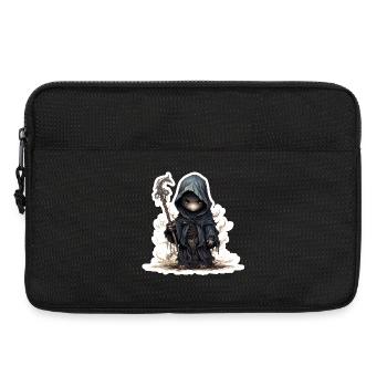 Charmante t-shirt fantasy RPG fantastique de magicien fantôme - Sacoche pour ordinateur portable 13 pouces - noir - Devant