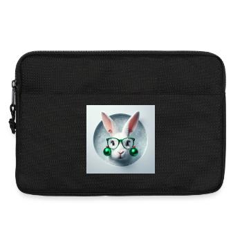 Osterhase mit grüner Weihnachtsdeko - Laptoptasche 13" - Schwarz - Vorne