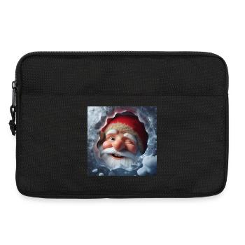 Wichtel blickt lachend durch Eis - Laptoptasche 13" - Schwarz - Vorne