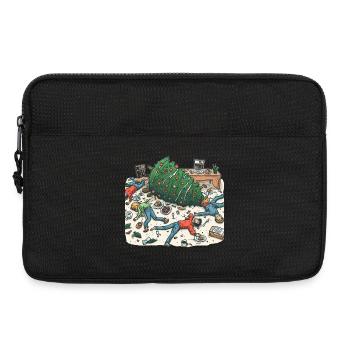 Exuberant Christmas tree party - Laptop bag 13" - black - Front